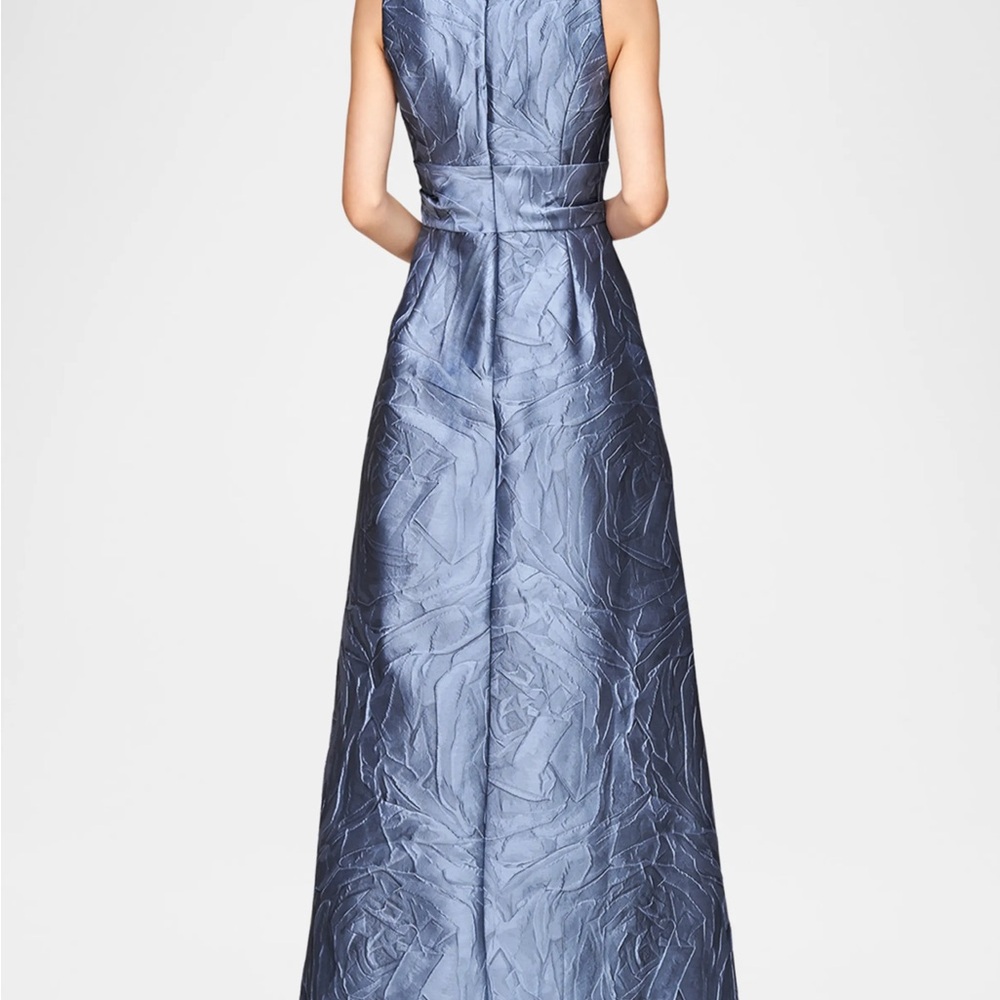 Kay Unger Shimmering Blue Maxi Dress - Picture 3 of 4